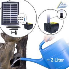 Solar - Gartenbrunnen & Wasserspiel WALD-GEFLÜSTER mit Li-Ion-Akku