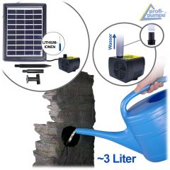 B-Ware Solar - Gartenbrunnen & Wasserspiel KÖNIGS-FELS mit Li-Ion-Akku