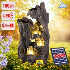 B-Ware Solar - Gartenbrunnen & Wasserspiel WALD-ZAUBER mit Li-Ion-Akku
