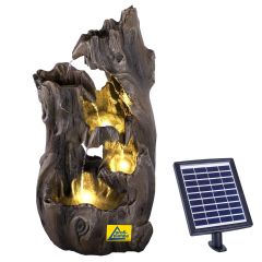 B-Ware Solar - Gartenbrunnen & Wasserspiel WALD-ZAUBER mit Li-Ion-Akku