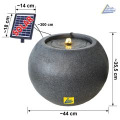 B-Ware Solar - Gartenbrunnen & Wasserspiel HARMONY mit Li-Ion-Akku
