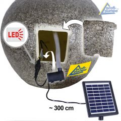 Solar - Gartenbrunnen & Wasserspiel LEBENS-QUELLE mit Li-Ion-Akku