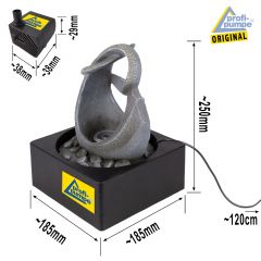 230V - Zimmerbrunnen FANTASY mit LED-Licht 