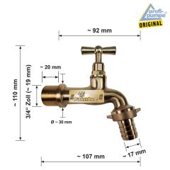 Regentonne MÄRCHENBRUNNEN sand-stein 330l zzgl. Befüll- und Entnahme-Set - Auswahl