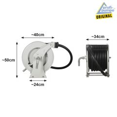 PROFI-Schlauchaufroller mit Federaufwicklung inkl. 15m 25mm-Schlauch