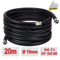 Diesel Gummi-Schlauch-Set 1.2 Innendurchmesser 19mm mit ¾-AG-Schlauchtüllen, schwarz, 20m Diesel Gummi-Schlauch-Set 1.2 Innendurchmesser 19mm mit ¾-AG-Schlauchtüllen, schwarz, 20m