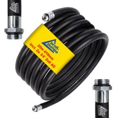 Diesel Gummi-Schlauch-Set 1.2 Innendurchmesser 19mm mit ¾-AG-Schlauchtüllen, schwarz, 20m