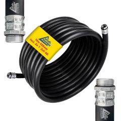 Diesel Gummi-Schlauch-Set 1.1 Innendurchmesser 25mm mit 1-AG-Schlauchtüllen, schwarz, 10m