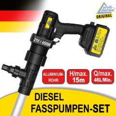 Akku Fasspumpe 450 Set Alu 21V/3.0Ah