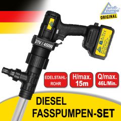 Akku Fasspumpe 450 Set SS 21V/3.0Ah