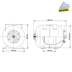 Drucktank Ausdehnungsgefäß Druckkessel  19L, Edelstahl