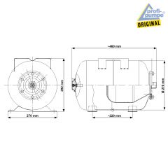 Drucktank Ausdehnungsgefäß Druckkessel  24L, Edelstahl
