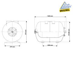 Drucktank Ausdehnungsgefäß Druckkessel  50L, Kohlenstoffstahl