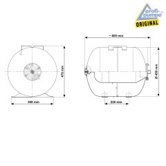 Drucktank Ausdehnungsgefäß Druckkessel  80L, Edelstahl