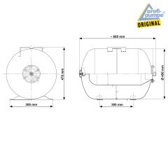 Drucktank Ausdehnungsgefäß Druckkessel 100L, Edelstahl