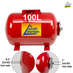 Drucktank Ausdehnungsgefäß Druckkessel 100L, Kohlenstoffstahl