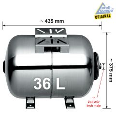 Drucktank Ausdehnungsgefäß Druckkessel  36L , Edelstahl