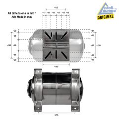 Drucktank Ausdehnungsgefäß Druckkessel  50L , Edelstahl