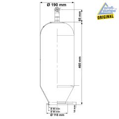 EPDM Membran für Drucktank Ausdehnungsgefäß 60L