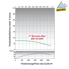 3 Zoll Tiefbrunnenpumpe BRUNNEN-STAR 250-10-230V