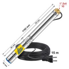 3 Zoll Tiefbrunnenpumpe BRUNNEN-STAR 750-10-230V