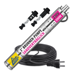 3 Tiefbrunnenpumpe SCREW-Star 550-10-230V Schraubenpumpe mit ROTOR und STATOR-Ersatz-Set