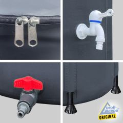 Faltbare Regentonne 1100L RAIN-FLEX 1100, Anthrazit-Grau