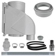Fallrohrfilter T50 grau inkl. DN50 Anschluss-Set grau
