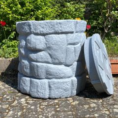 Regentonne MÄRCHENBRUNNEN granit-grau 330l