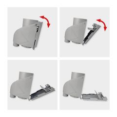 Fallrohrfilter raintec T50 Zink-Grau