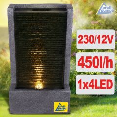 B-Ware Gartenbrunnen KÖNIGSBACH 230V mit LED-Licht