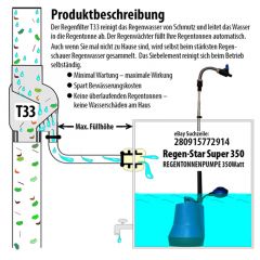 Regentonne MÄRCHENBRUNNEN granit-grau 330l