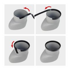 Fallrohrfilter raintec T33 Zink-Grau