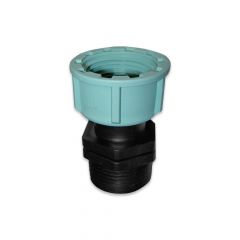 Übergangsstück Kunststoff 1 Zoll AG auf 1 Zoll IG Überwurfmutter, Länge ca. 65mm