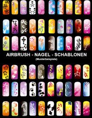 Airbrush Fingernagel-Schablonen-Set